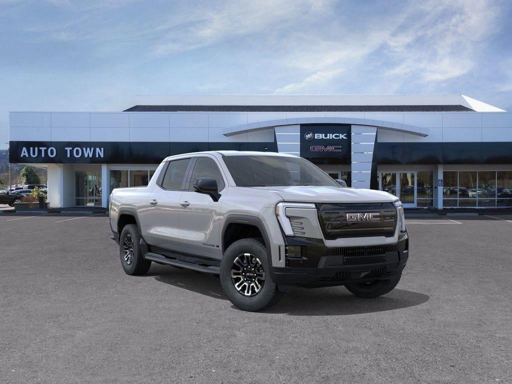 2026 GMC Sierra EV e4WD Crew Cab Standard Range Elevation in Thunderstorm Gray — front three-quarter view
