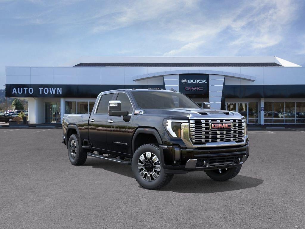 2026 GMC Sierra 2500 HD Crew Cab Standard Box 4-Wheel Drive Denali in Onyx Black — front three-quarter view