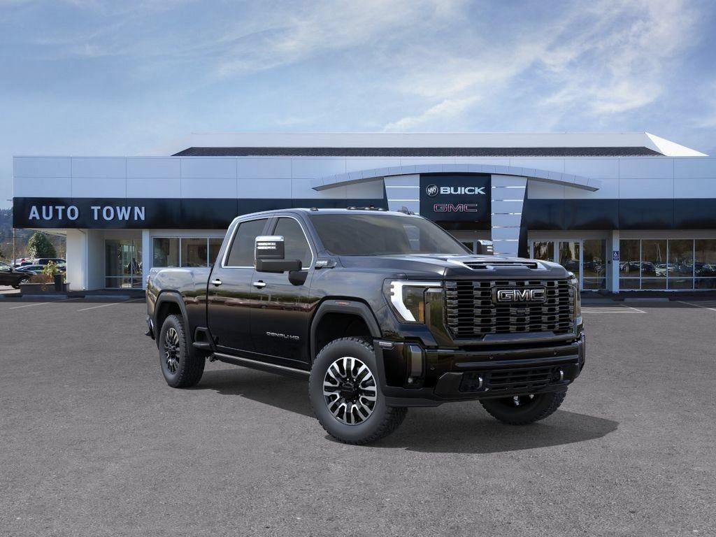 2026 GMC Sierra 3500 HD Crew Cab Standard Box 4-Wheel Drive Denali Ultimate in Onyx Black — front three-quarter view