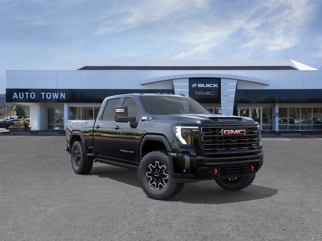 2026 GMC Sierra 2500 HD Crew Cab Standard Box 4-Wheel Drive AT4X in Onyx Black — front three-quarter view